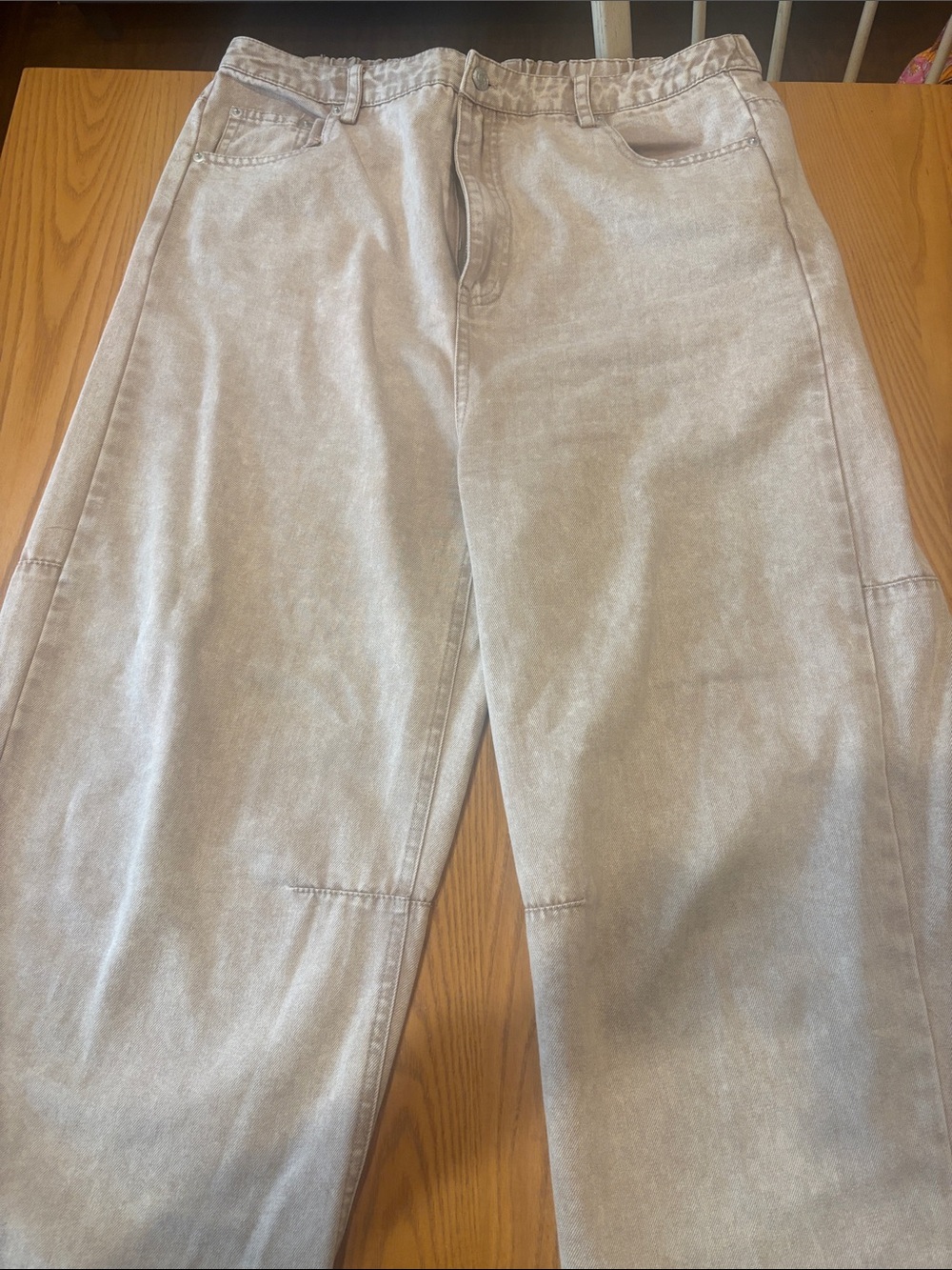 White Birch Women’s casual and comfy fit light weight jeans. Light Beige